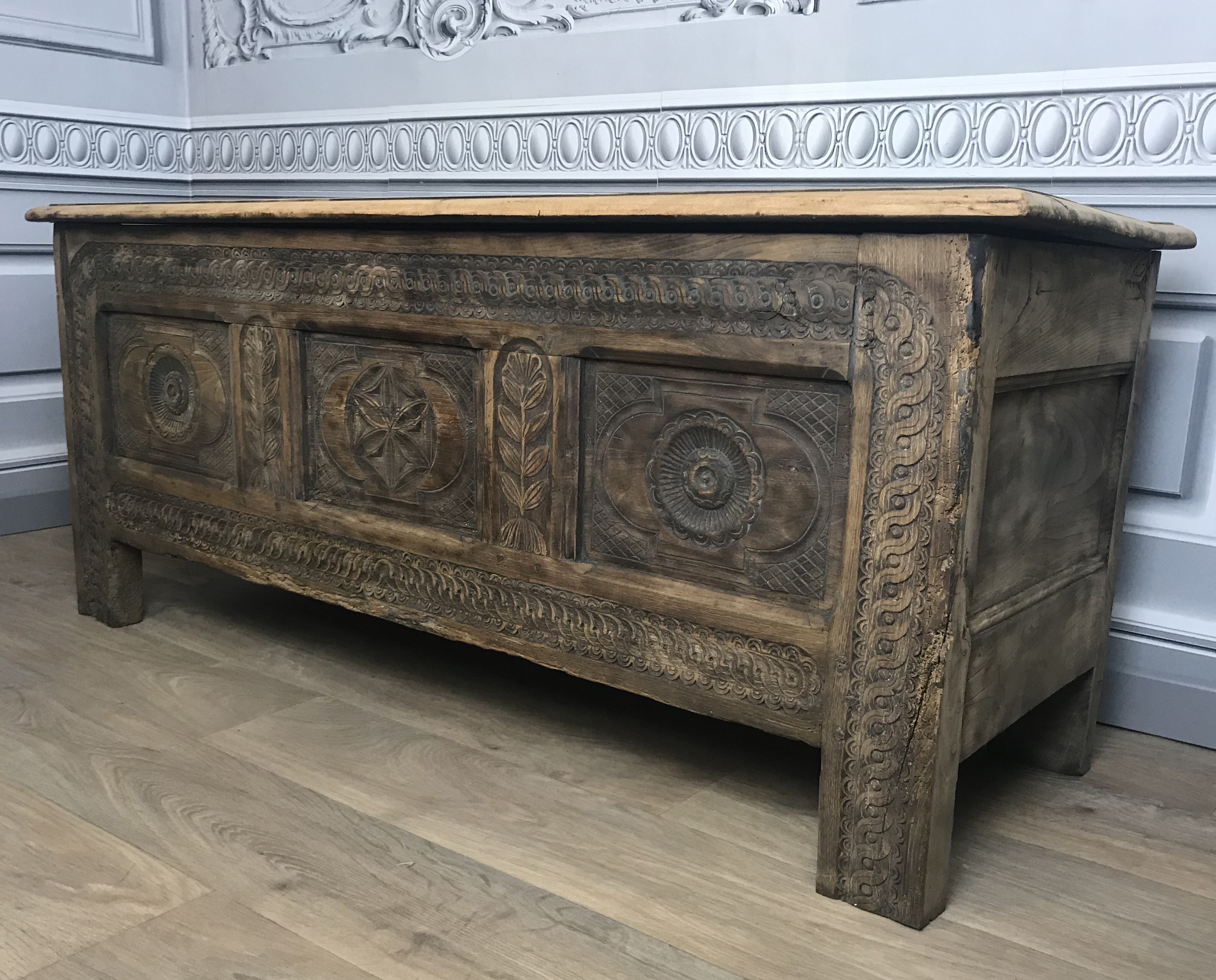 EARLY 19TH C. FRENCH RUSTIC COFER