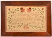 EARLY 19TH C. HAND DRAWN AND C