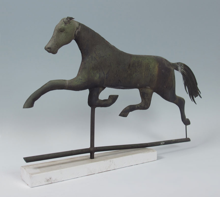 EARLY 19TH C HORSE WEATHER VANE: