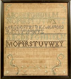 Early 19th C. needlework sampler,