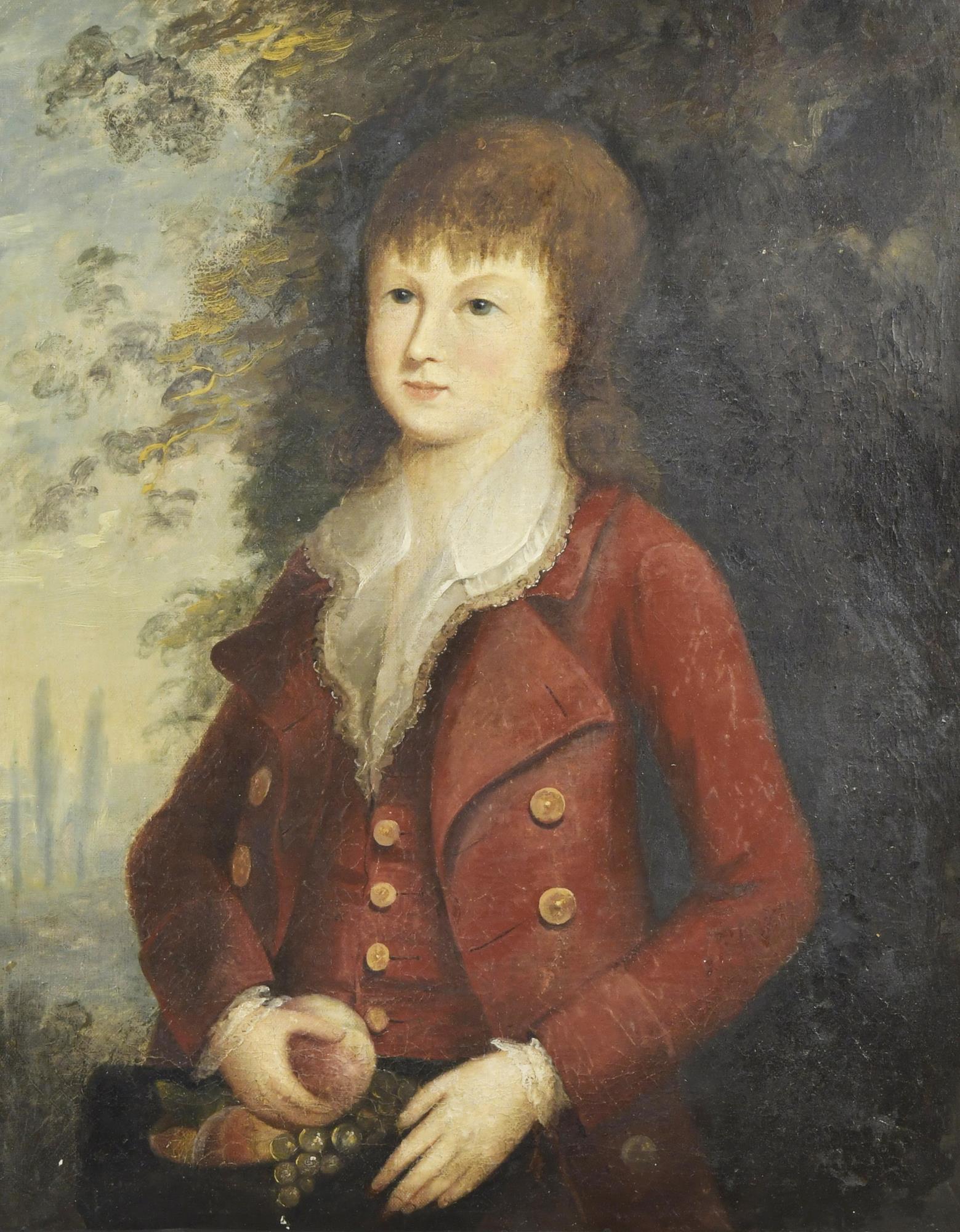 EARLY 19TH C. OIL, PORTRAIT OF BOY.