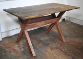 EARLY 19TH C. PAINTED SAWBUCK
