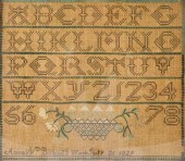 EARLY 19TH C. SAMPLER BY ANNA