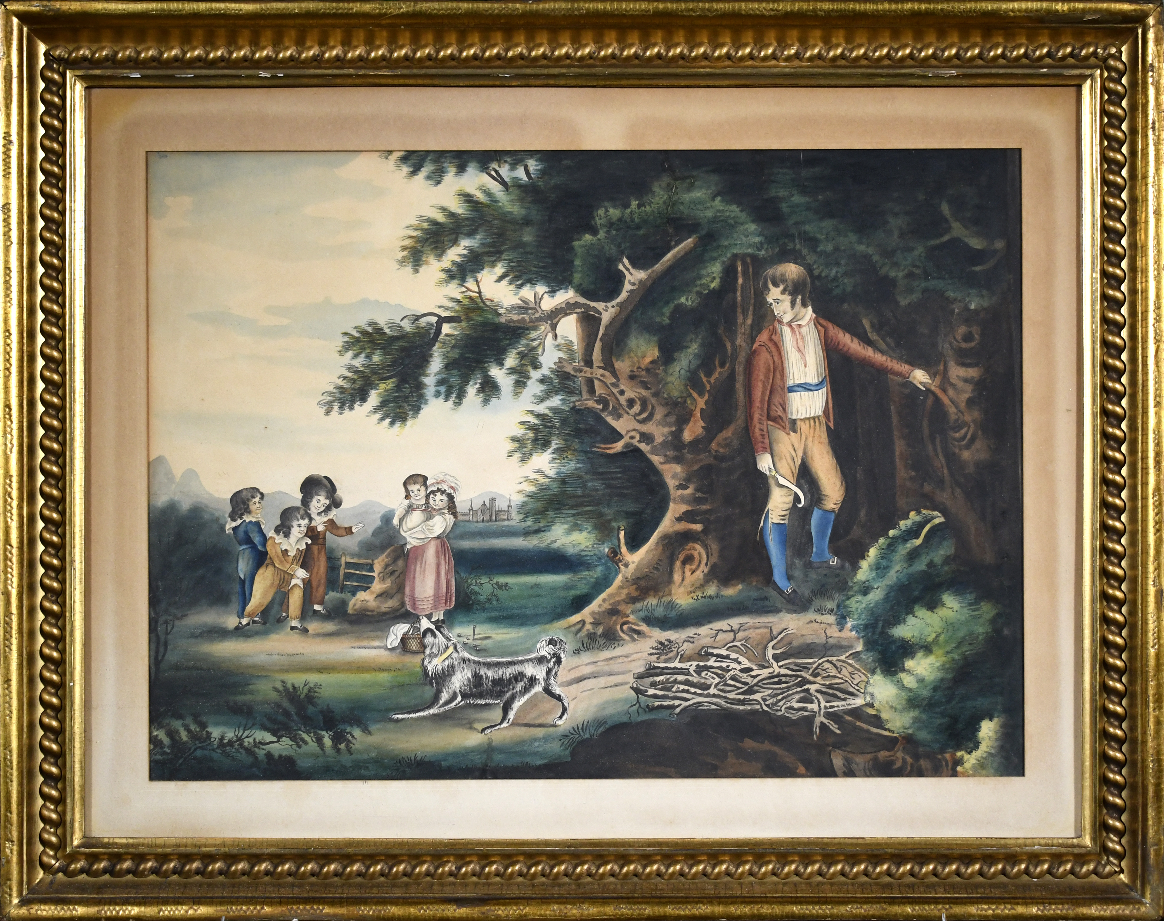 EARLY 19TH C. WATERCOLOR, COUNTRY