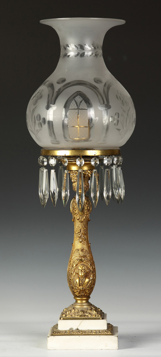 Early 19th Cent. Astral Lamp Marble