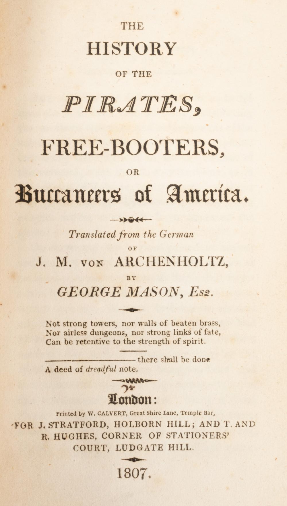 EARLY 19TH CENTURY BOOKS ON PIRATES