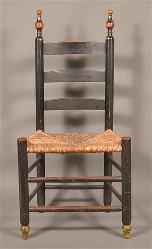 EARLY 19TH RUSH SEAT CHILD'S