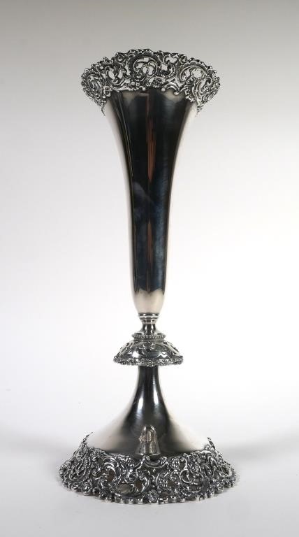EARLY 20C STERLING SILVER TRUMPET