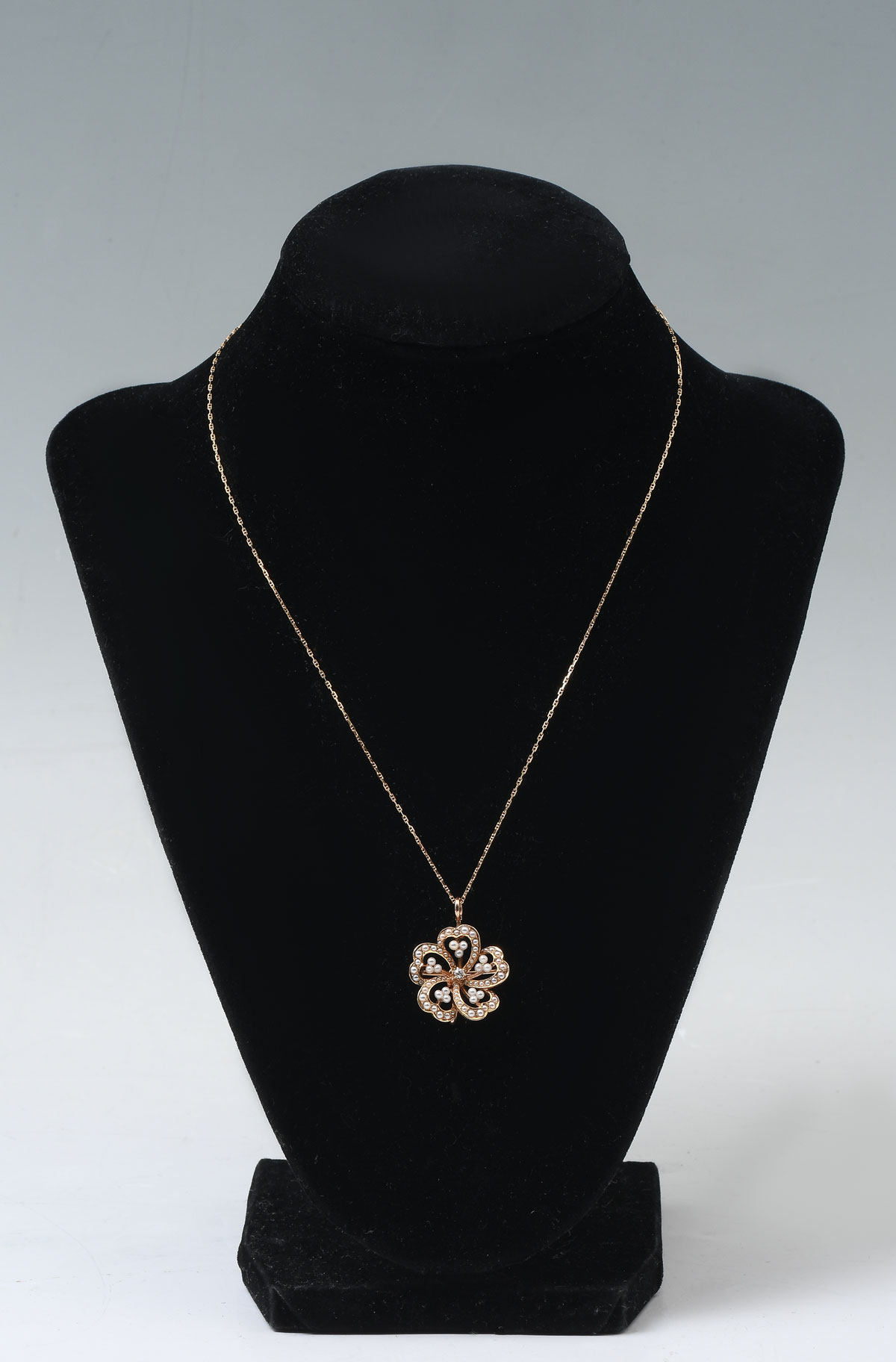 EARLY 20TH C 14K SEED PEARL &