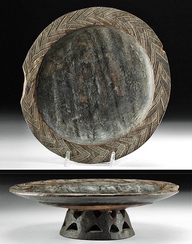 EARLY 20TH C. AFRICAN KUBA CARVED