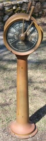 EARLY 20TH C BRASS SHIP'S TELEGRAPH
