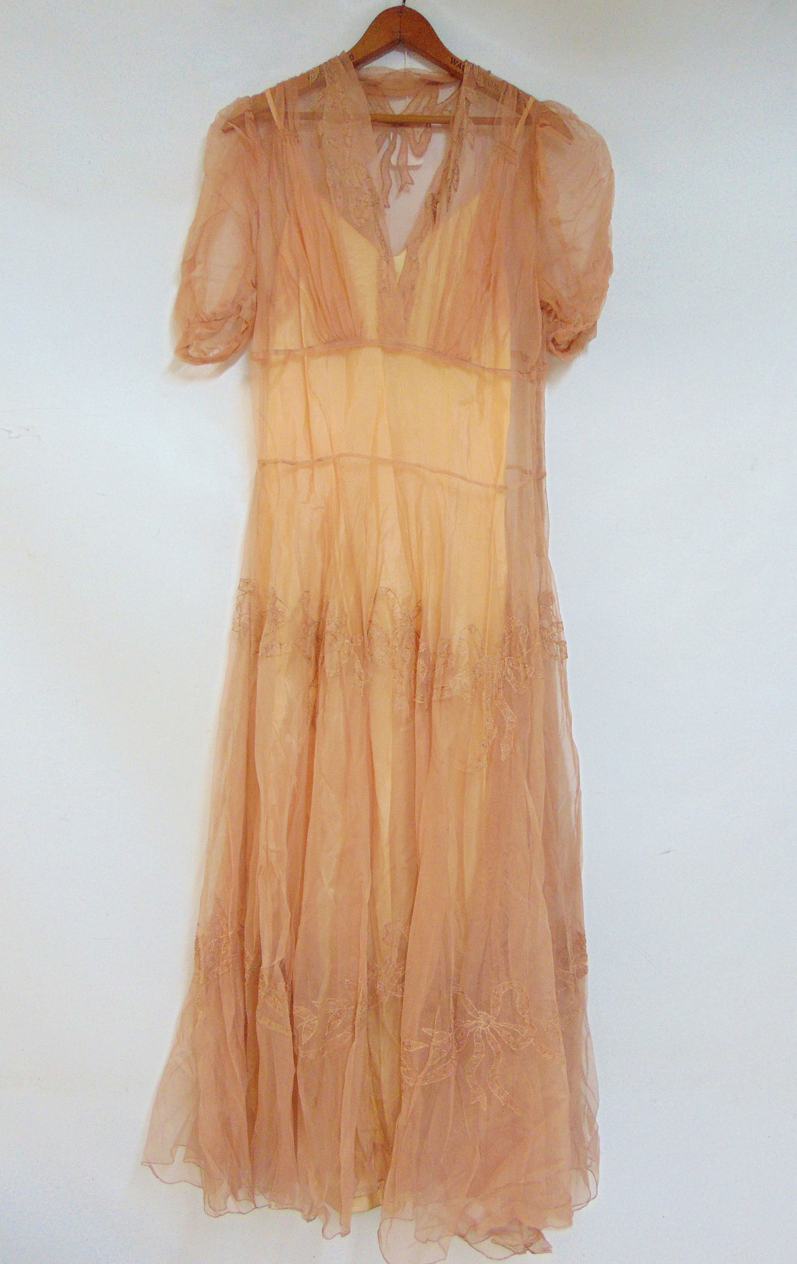 EARLY 20TH C. CHIFFON DRESS LONG