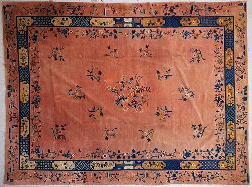 EARLY 20TH C. CHINESE WOOL RUGEarly