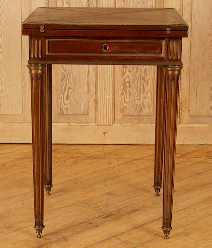 EARLY 20TH C. FRENCH MAHOGANY BRASS