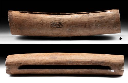 EARLY 20TH C. HAWAIIAN WOOD SLIT
