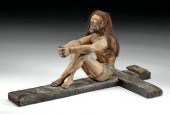 EARLY 20TH C. MEXICAN WOOD SAN