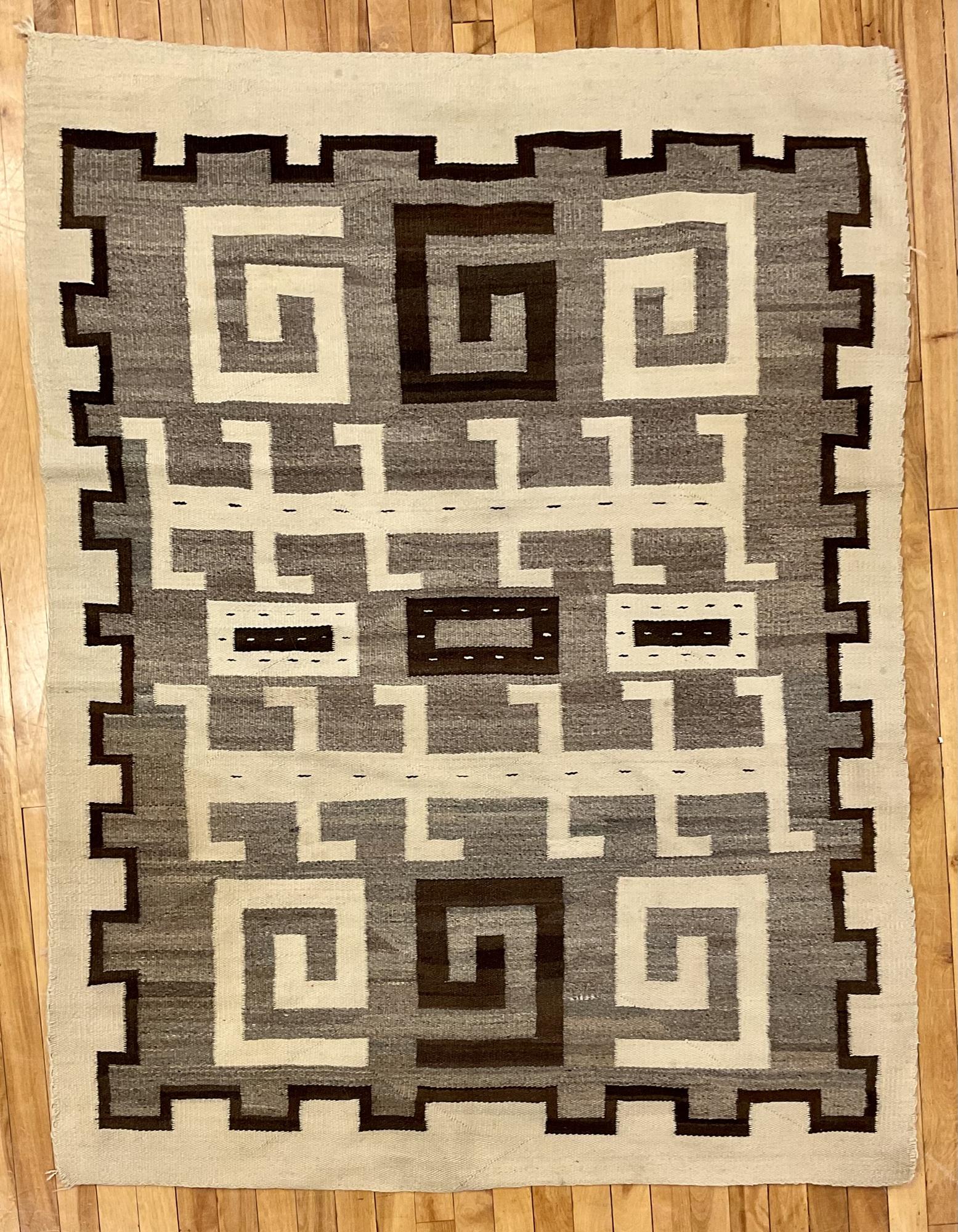 EARLY 20TH C. NAVAJO TWO GRAY