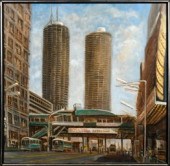 Early 20th C. oil on canvas, c