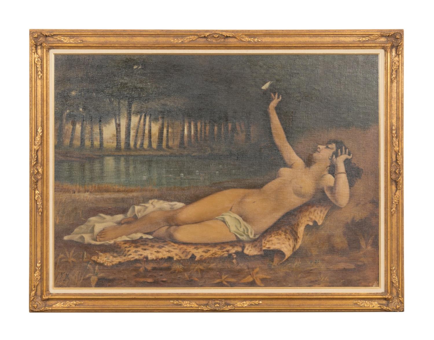 EARLY 20TH C. RECUMBENT NUDE O/C,