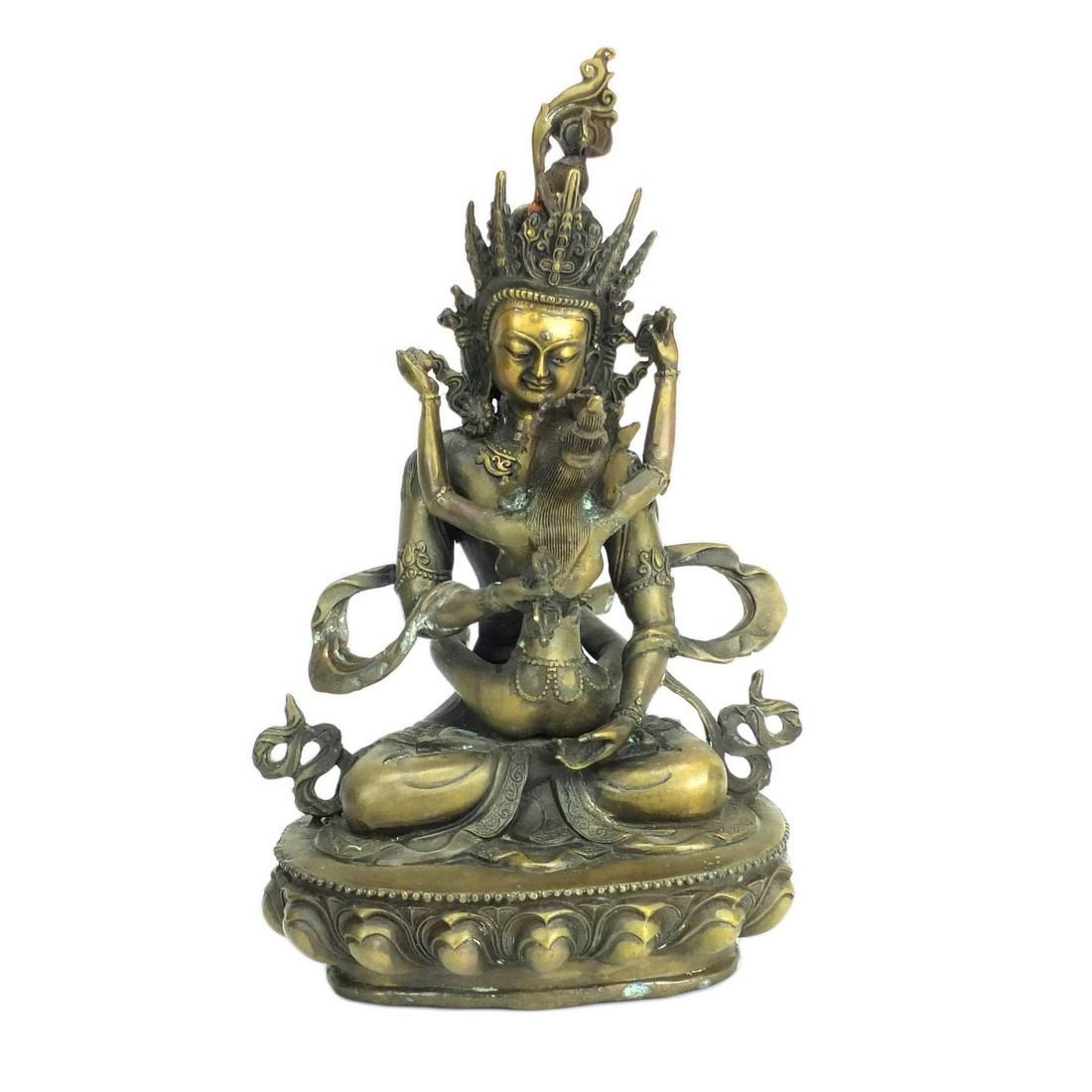 EARLY 20TH C. TIBETAN YAB YUM