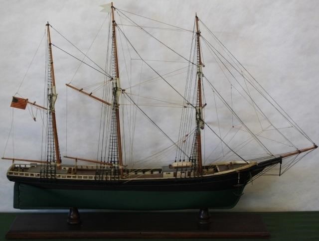 EARLY 20TH C WOODEN SHIP MODEL OF