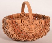 EARLY 20TH C. WOVEN OAK SPLINT