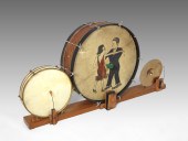 EARLY 20TH CENTURY DRUM SET: A