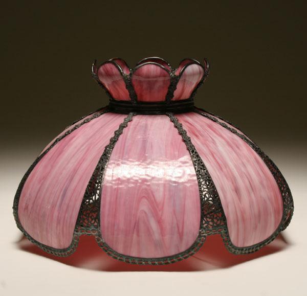 Early 20th century slag glass shade