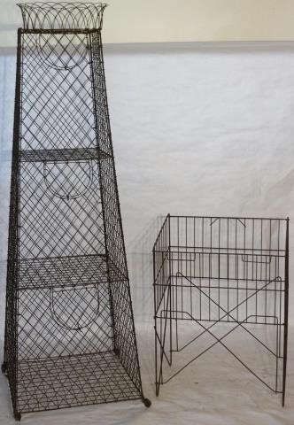EARLY 20TH CENTURY WIREWORK OBELISK