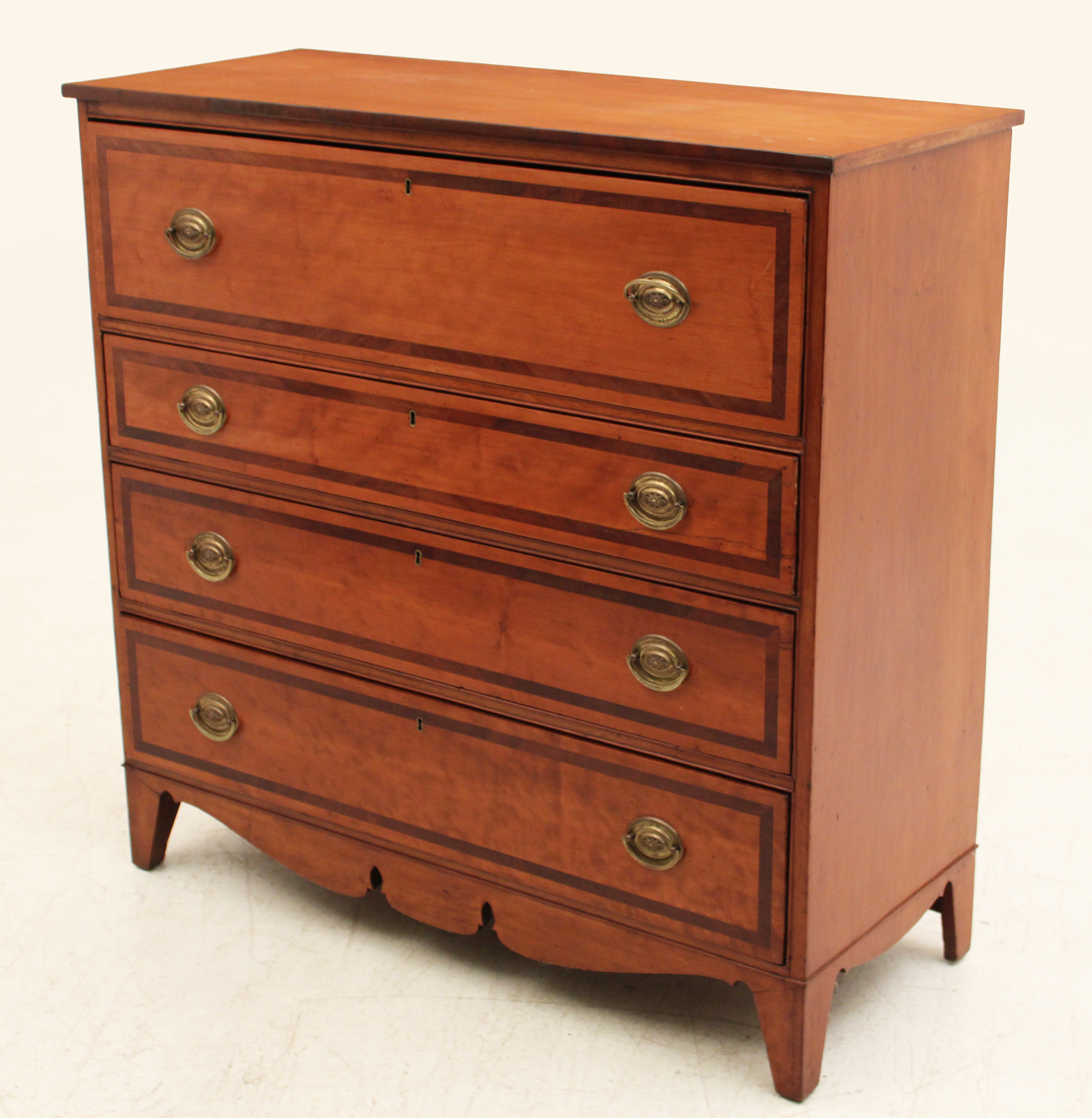 EARLY AMERICAN CHERRY BONNET DRAWER