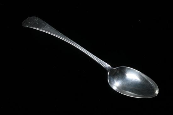 EARLY AMERICAN COIN SILVER SPOON BY