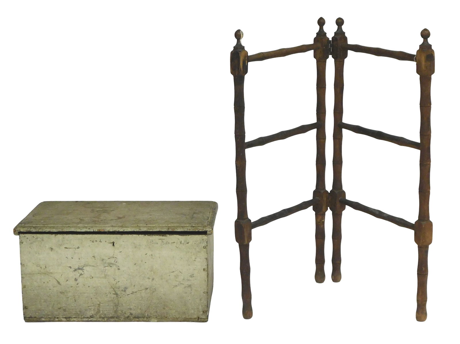 EARLY AMERICAN DRYING RACK AND