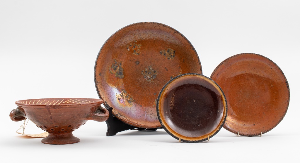 EARLY AMERICAN REDWARE POTTERY, 4