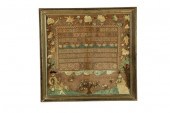 EARLY AMERICAN SAMPLER.  Eliza