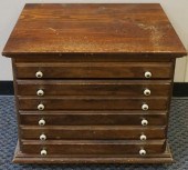 EARLY AMERICAN STYLE OAK SPOOL