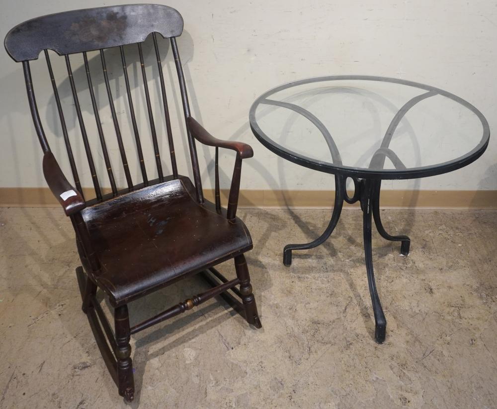 EARLY AMERICAN STYLE ROCKER AND