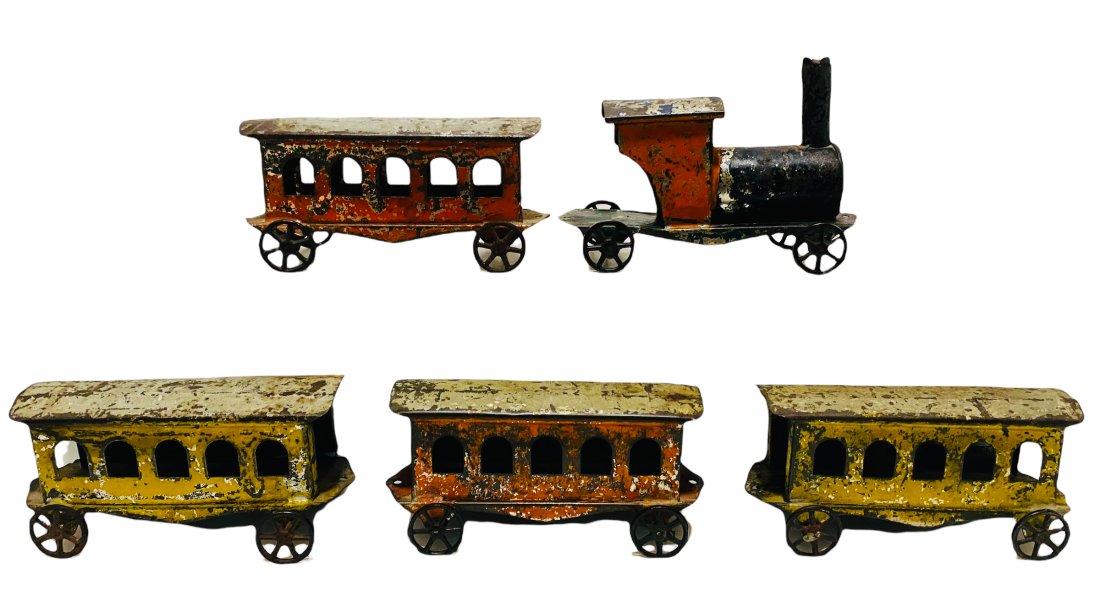 EARLY AMERICAN TIN HAND PAINTED