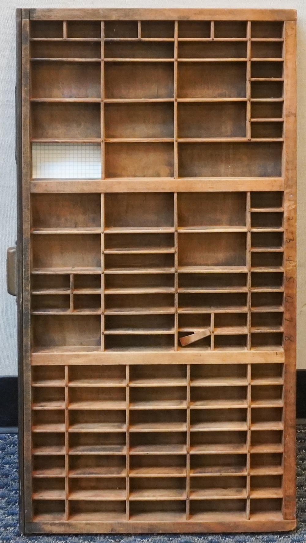 EARLY AMERICAN TYPESET DRAWER, 32 X