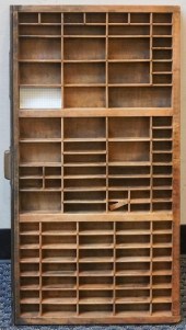 EARLY AMERICAN TYPESET DRAWER,