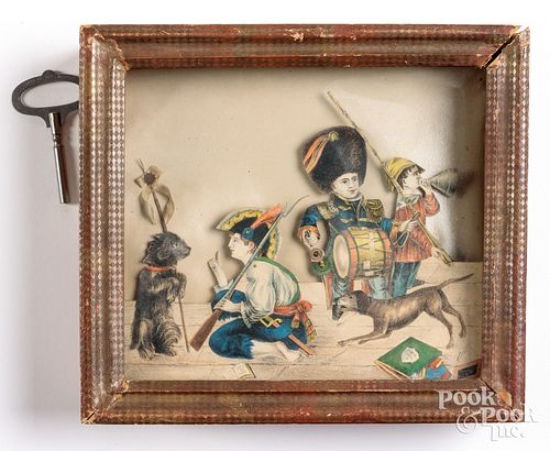 EARLY ANIMATED COLOR LITHOGRAPH