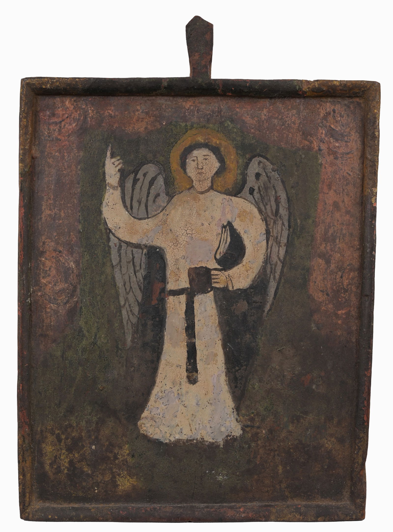 EARLY ANTIQUE CUZCO SCHOOL PAINTING