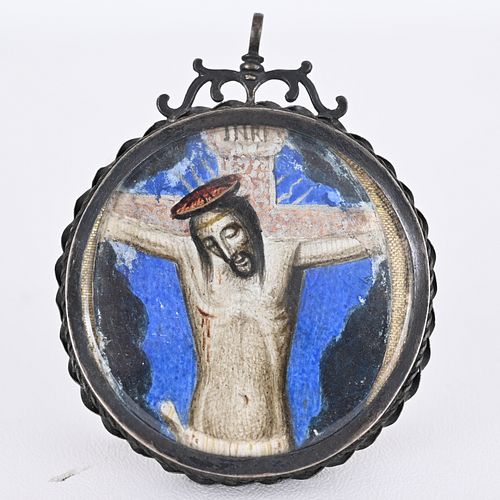 EARLY ANTIQUE MINIATURE PORTRAIT OF