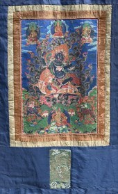 EARLY ANTIQUE TIBETA THANGKAEa