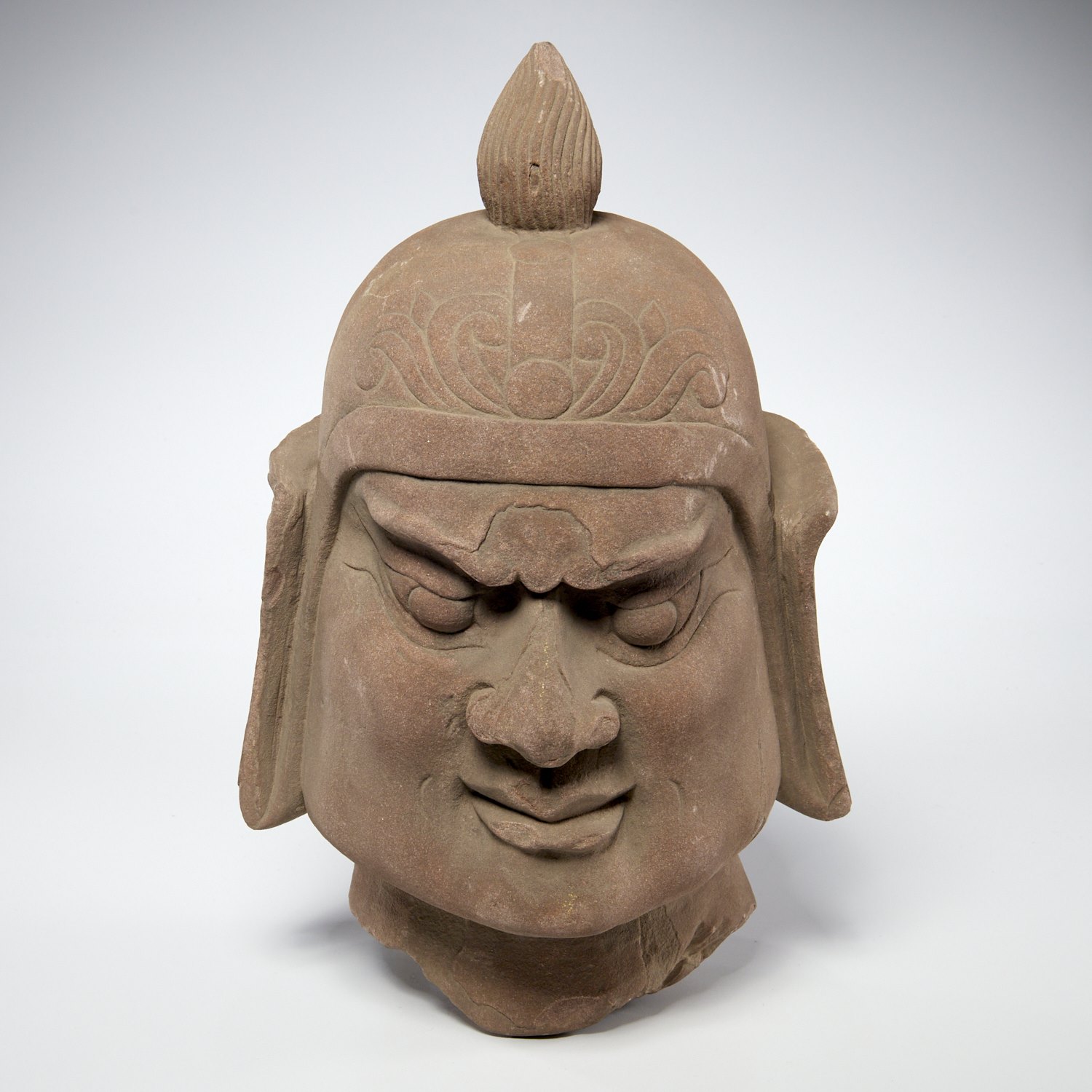EARLY ASIAN CARVED STONE GUARDIAN