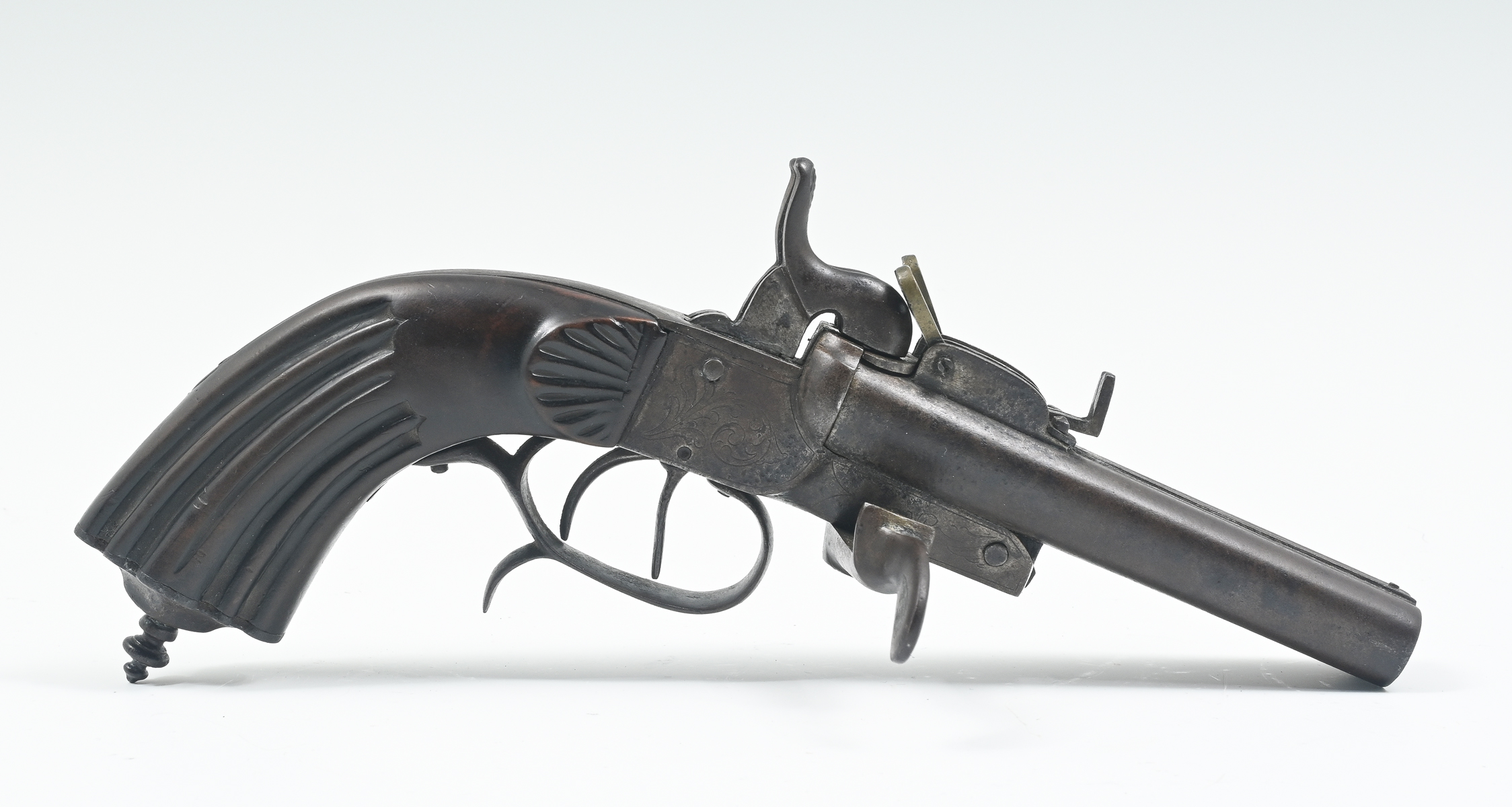 EARLY BELGIUM PINFIRE PISTOL: 57