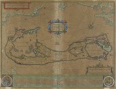 EARLY BERMUDA MAP BY HENDRICUS