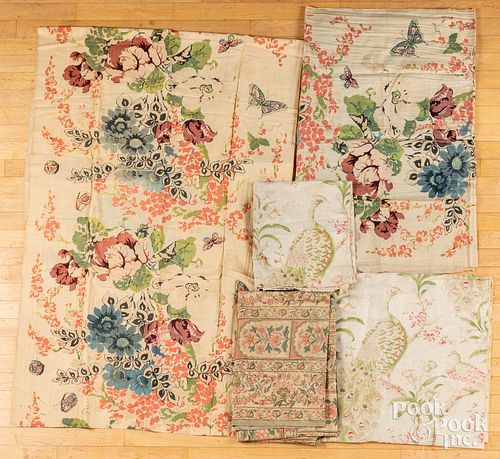 EARLY BLOCK PRINTED FABRIC COVER,
