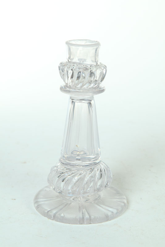 EARLY BLOWN AND CUT CANDLESTICK. 