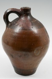 EARLY BOSTON STONEWARE OVOID J