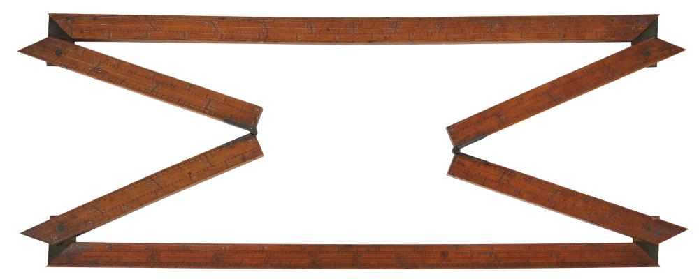 EARLY BOXWOOD PLANE TABLE RULE